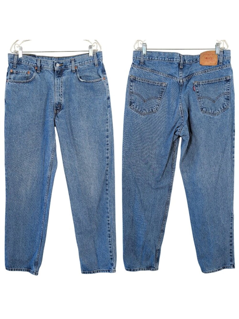 Vintage Levi's 550 Jeans Mens 36x32 Relaxed Fit Tapered Leg USA Made Blue Denim